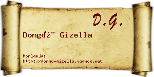 Dongó Gizella névjegykártya